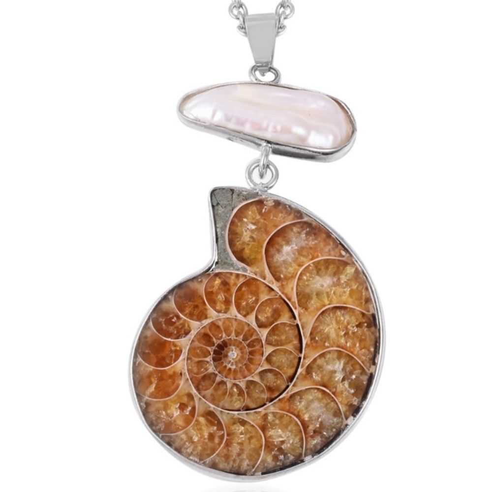 Anmonite & Pearl Necklace